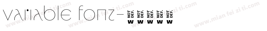variable font字体转换